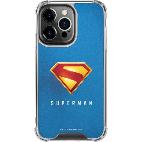 Superman 2025 Classic Superman Shield Emblem iPhone 15 Pro Clear Case